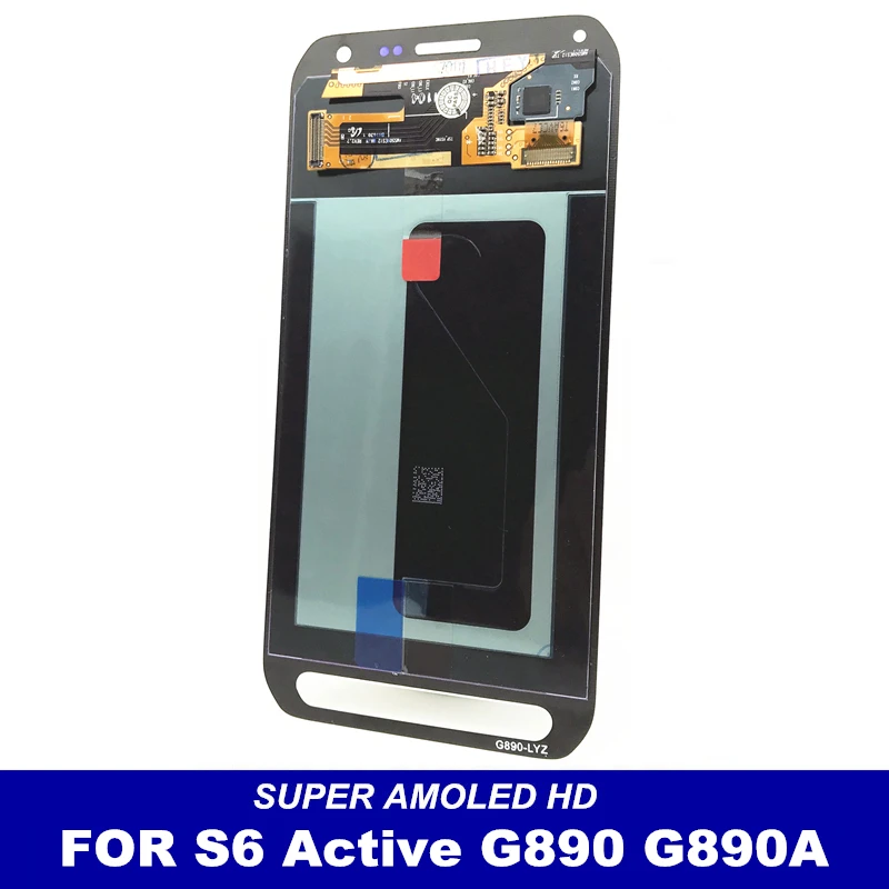Полная замена дигитайзера LCD для Samsung Galaxy S6 Active G890 G890A AMOLED LCDs дисплей мобильного