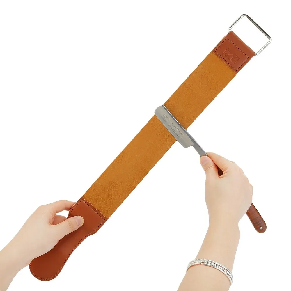 

Men Leather Barber Manual Razor Sharpening Strop Belt Male Shaving Tool