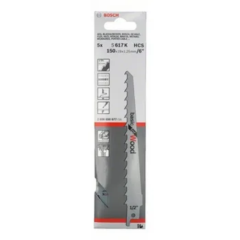 

BOSCH 2608650677 Sheet for saw saber K 617 S curve Basic Wood 5uds