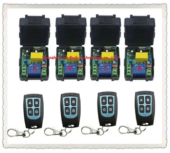 

New AC220V 1CH Radio Controller RF Wireless Relay Remote Control Switch four waterproof Transmitter + 4 Receiver -- JRL220V-543