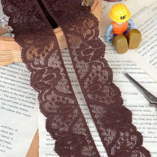 

Brown elastic lace lace width 4 cm