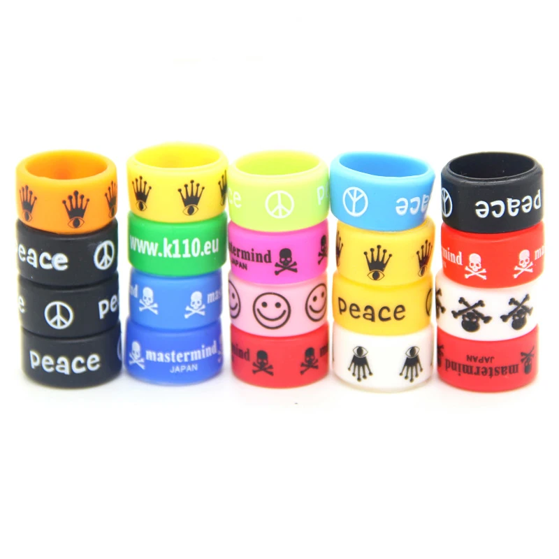 

E-XY colorful Silicone Band Non-Skid Ring Inner Diameter 18mm E Cig Accessories Silicone Rings Necklace For E Cigarette for vape