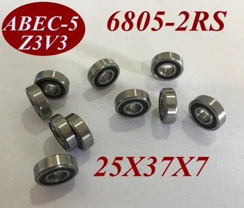 

2Pcs 6805RS 6805RZ 6805 2RS 6805-2RS 25X37X7 MM 25*37*7 MM Miniature roller shaft motor deep groove Ball Bearing tools