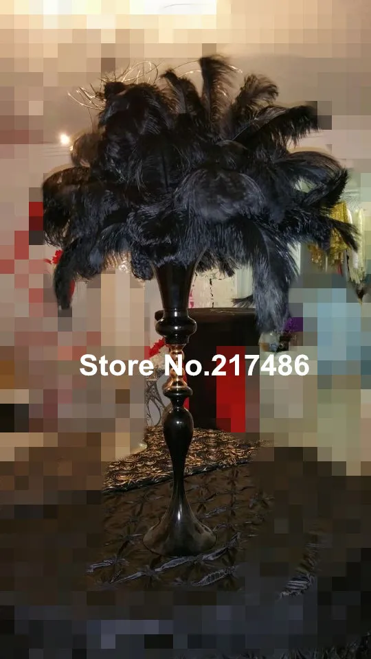 Wholesale Beautiful Tall Metal Flower Vase Black Paited Flower