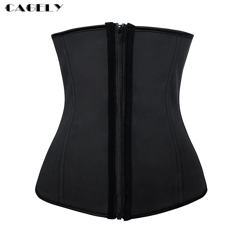 Black Latex Zip Waist Trainer Cincher Tummy Slim Shapewear Steel Boned Sporting Body Shaper Underbust Corset Sexy Lingerie Body : image Black Latex Zip Waist Trainer Cincher Tummy Slim Shapewear Steel Boned Sporting Body Shaper Underbust Corset Sexy Lingerie Body
