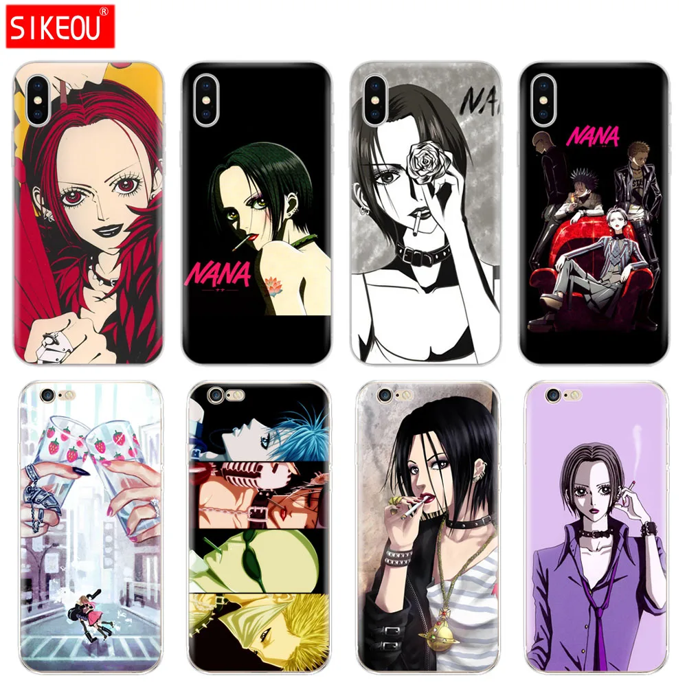 Silicone Cover Phone Case For Iphone 6 X 8 7 6s 5 5s SE 2020 Plus 10 XR XS 11 pro MAX anime nana cool girl | Мобильные телефоны и