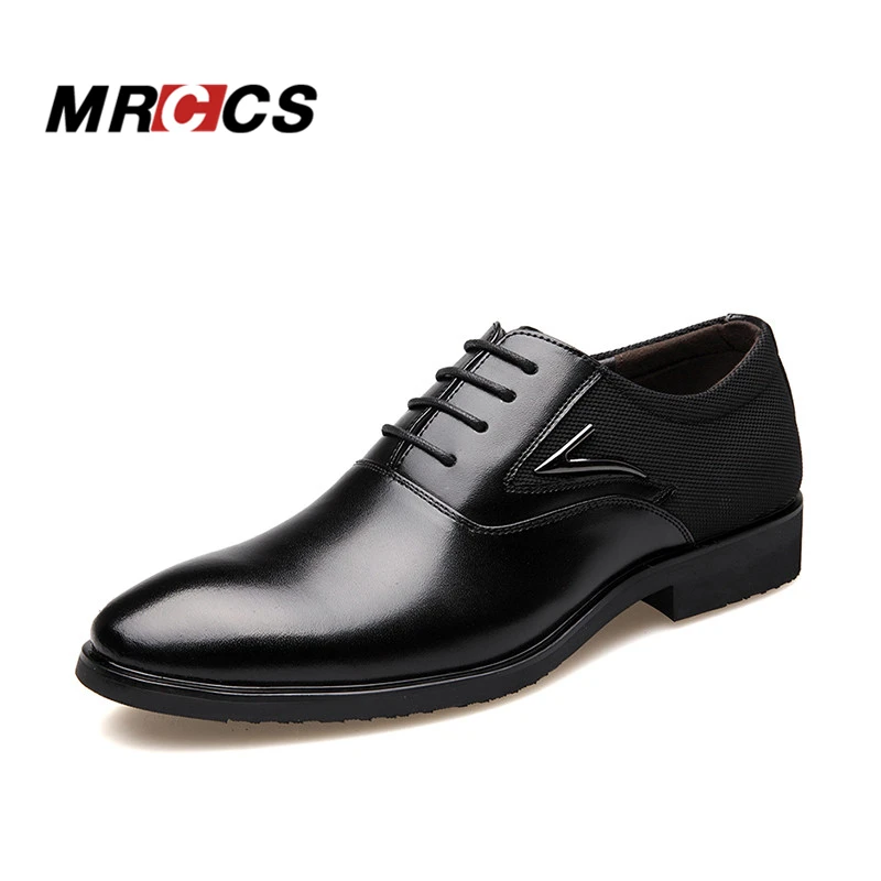 online MRCCS Preço Apuramento Big Size 38 48 Oxford Sapato Vestido Formal dos homens, sapato de Bico fino Elegante Design, microfibra Couro de Casamento Escritório