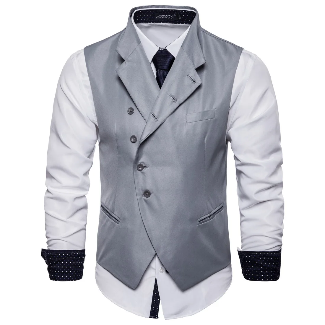 Men Slim Suit Vests Business Casual Vest Party Wedding Male Single
