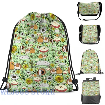 

Funny graphic print shoulder Bags women Guinea Pigs Single shoulder backpack travel for men Gym Bag