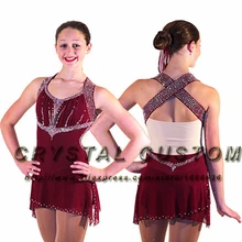 Платья для фигурного катания для девочек, модные новые Брендовые платья для катания на коньках для женщин, DR3450