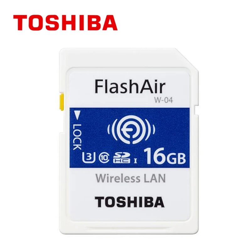 Карта памяти TOSHIBA Wifi 32 Гб 64 Гб 90 м/с SDHC SDXC Class 10 U3 FlashAir W-04 16 Гб карта памяти для цифровой камеры