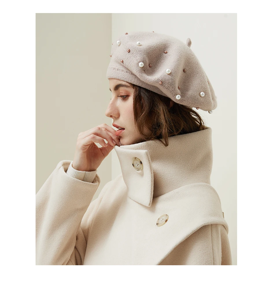 MOSNOW 2018 Women Berets Hat Female Pearl Decoration Brand High Quality Caps Fashion Accessory Winter Hats New Headwear Beret2 (17)