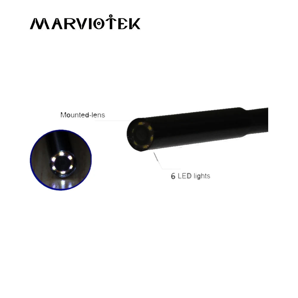 USB эндоскоп камера 5 мм Водонепроницаемый IP67 6 led бороскоп Эндоскоп камеры м