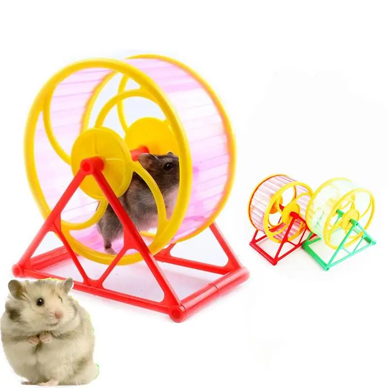  font b Pet b font Wheel Toy Play With holder Plastic Rodent Hamster Jogging Exercise