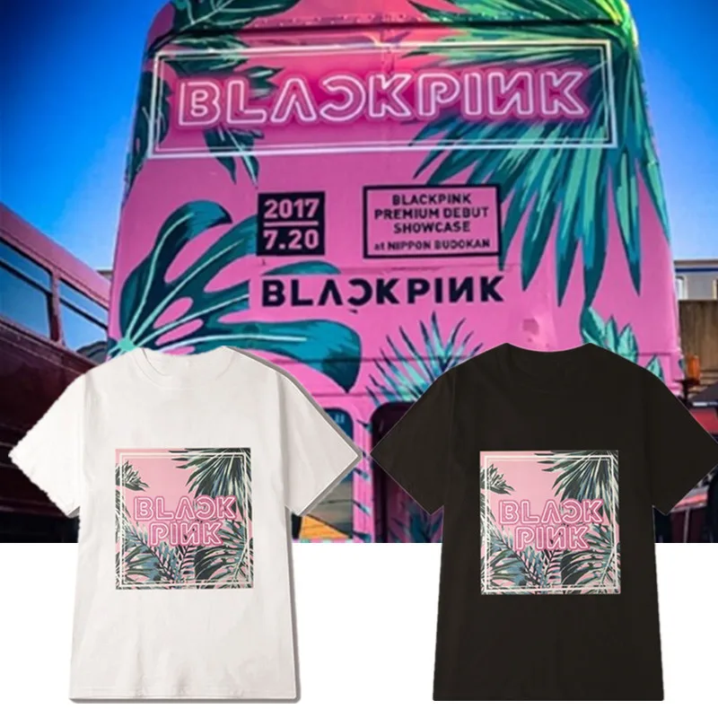 

kpop BlackPink Pink cotton T-Shirt casual Short Sleeve korean Popular Hip Hop T Shirt Summer loose harajuku tshirt Women Clothes