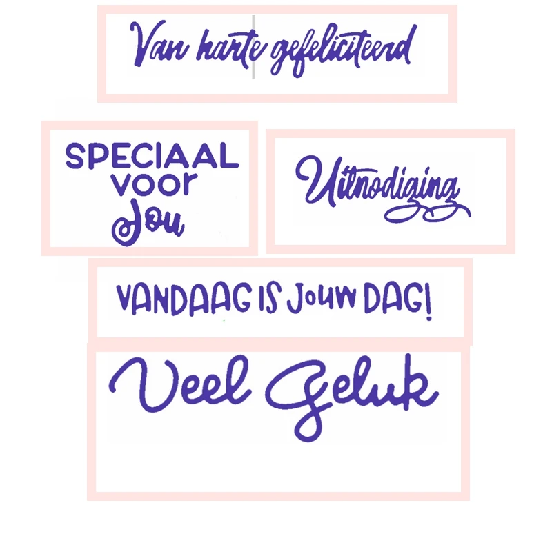 

6Types Dutch Letters Shape Metal Cutting Dies Stencil Scrapbooking Embossing For Paper Card DIY Crafts Accessaries New