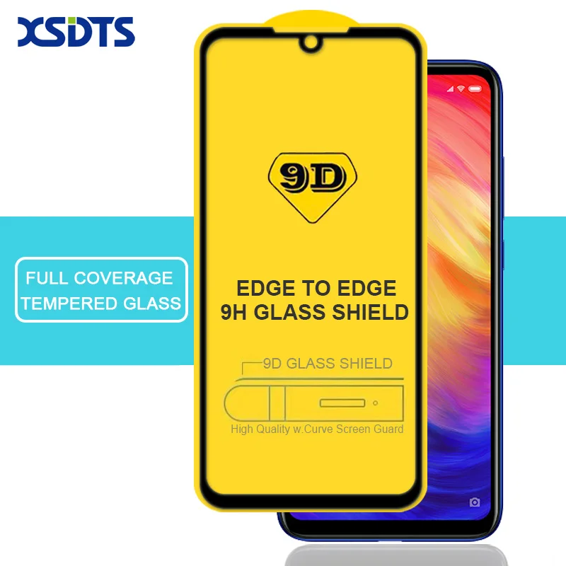 

XSDTS 9D Tempered Glass For Xiaomi Redmi Note 6 5 Pro 7 4 4X 6A 5A S2 A2 Lite Full Cover Full Glue Screen Protector Glass