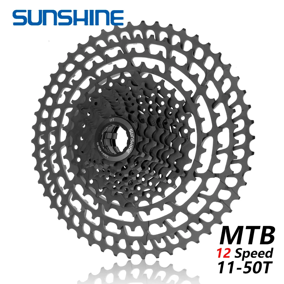 Солнечный велосипед кассета 11 12 скоростей MTB велосипед freewheel 11-50 T/11-52 T Сверхлегкий 360 г CNC Freewheel MTB части для HG
