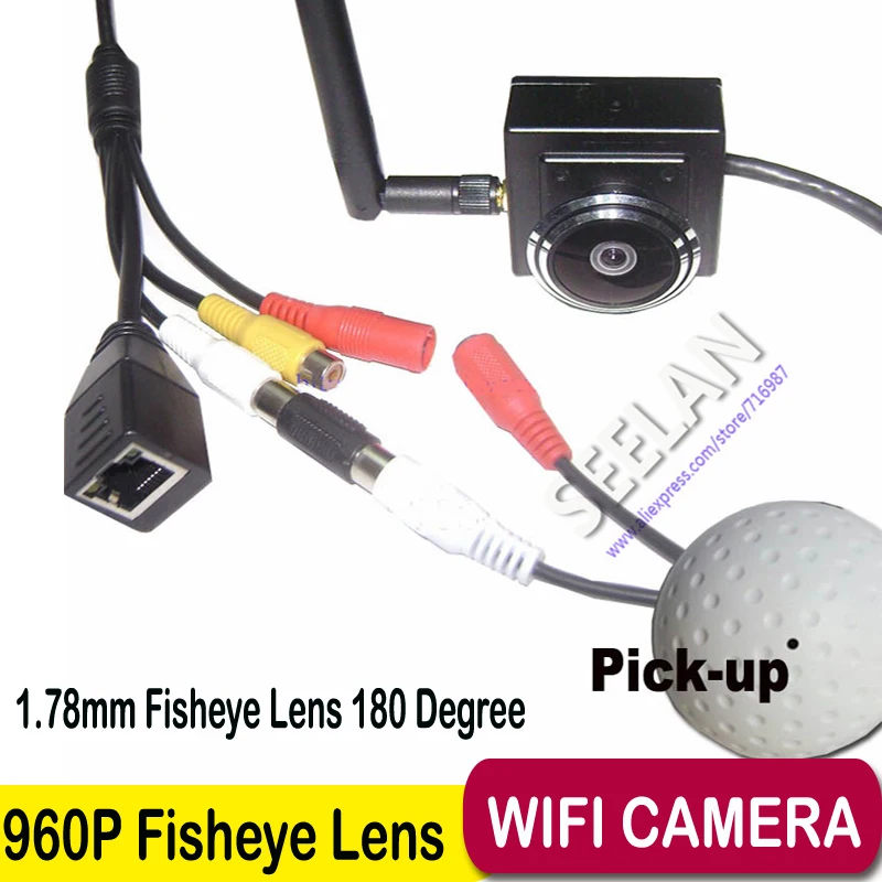 1.78mm Fisheye Lens Wide Angle 960P Mini IP Camera 1.3 MP Network Camera CCTV P2P ONVIF Mobile Phone P2P Wireless Security Cam