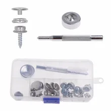 Нержавеющая сталь лодка морской холст ткань оснастки кнопочный разъем комплект 32 шт./компл. A17