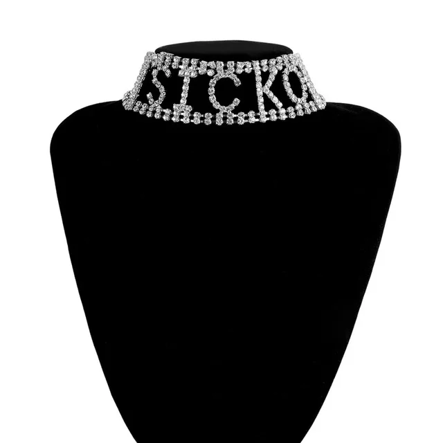 Ingemark, сексуальный характер, мода, стразы, колье, ожерелье, воротник, шикарные, вечерние, для женщин, ожерелье, аксессуары, для клуба, ювелирное изделие - Окраска металла: Silver PRINCESS