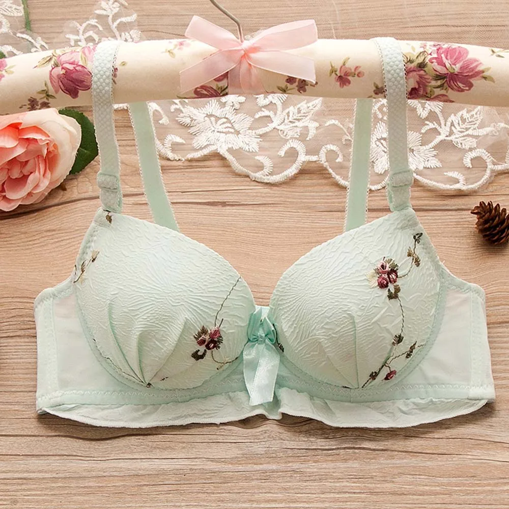 

2019 Fashion Teenage Underwear Sexy Push up Bra Comfortable Lingerie Underwire Padded Bralette Young Girl Sports Bras