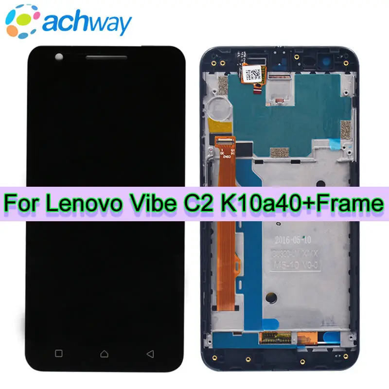 ЖК дисплей и дигитайзер сенсорного экрана в сборе для Lenovo Vibe C2 с рамкой K10a40 5 0