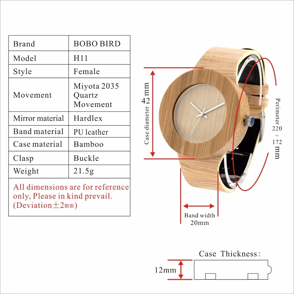 Bracelet Wood Wristwatches Gifts C-H11