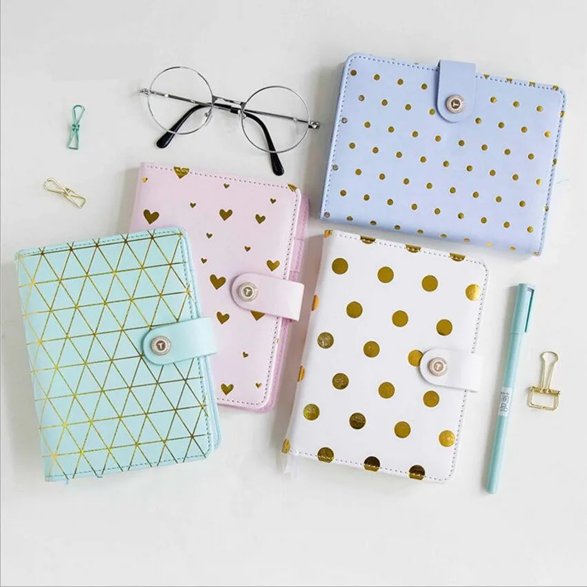 

JUKUAI 1 Pcs Hardcover A6 Japanese Creative Eco-Friendly PU Leather Notebook Notepad Abstract Hand Book Week Plan Notebooks 7178