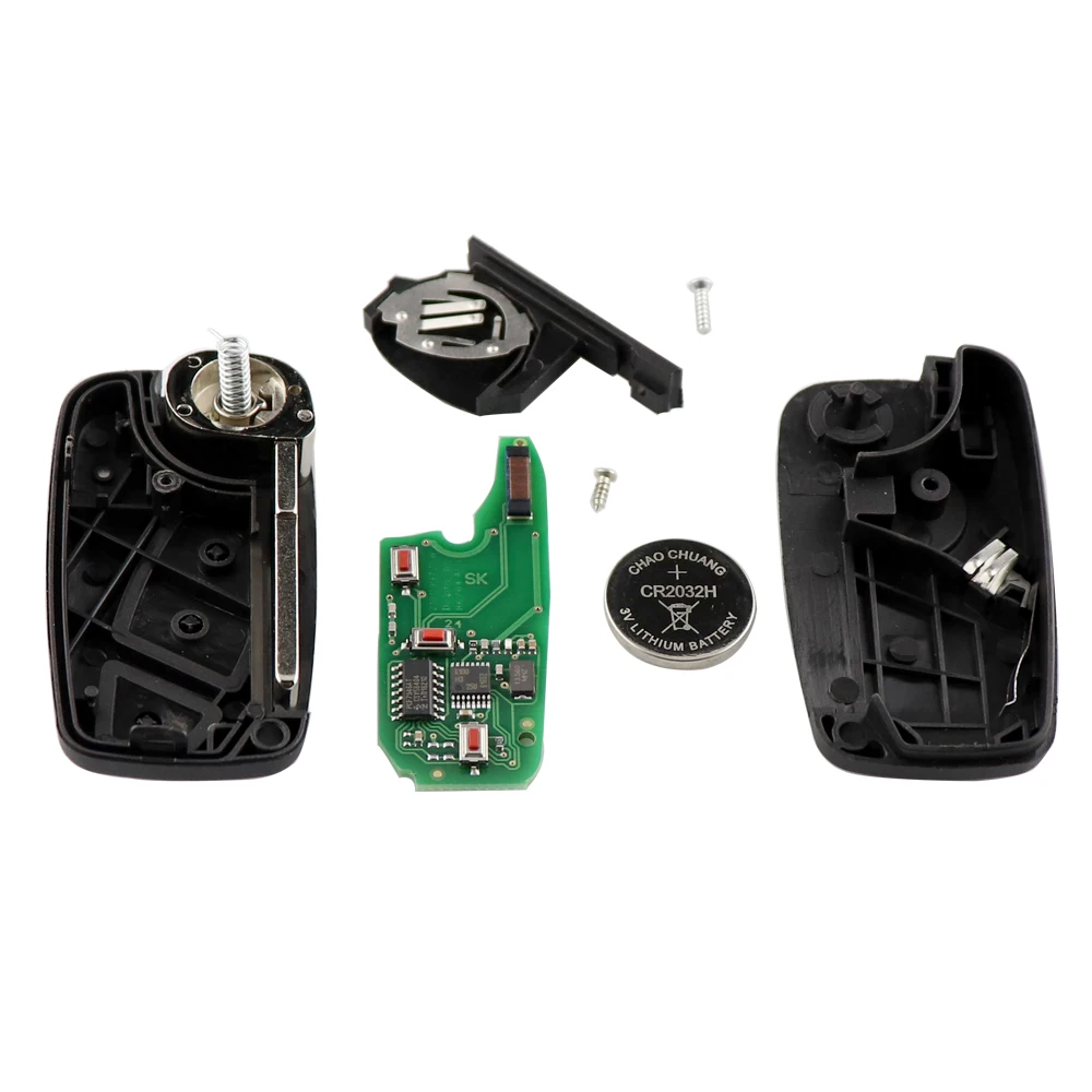 Chiave/Telecomando Per Fiat 500 Fiorino Qubo Panda Idea Punto Stilo Ducato - 3 Pulsante 433mhz Pcf7946 Chip Di Vibrazione Pieghevole Fiat -