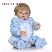 Npkколлекция, акция, Реалистичная кукла-Реборн, мягкая, настоящая, нежное прикосновение, полностью виниловая кукла для детей, подарок на день рождения