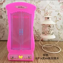 Armario ropero ZWSISU rosa para muñeca princesa Dreamhouse muebles dormitorio miniatura para Barbies muñeca de nuestra generación juguete para niña