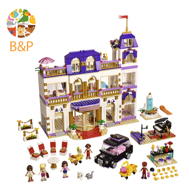 

lepin Legoing 41101 1676pcs Friends Series The Heartlake Grand Hotel Model Building Blocks Bricks Toys For Children Gift 01045