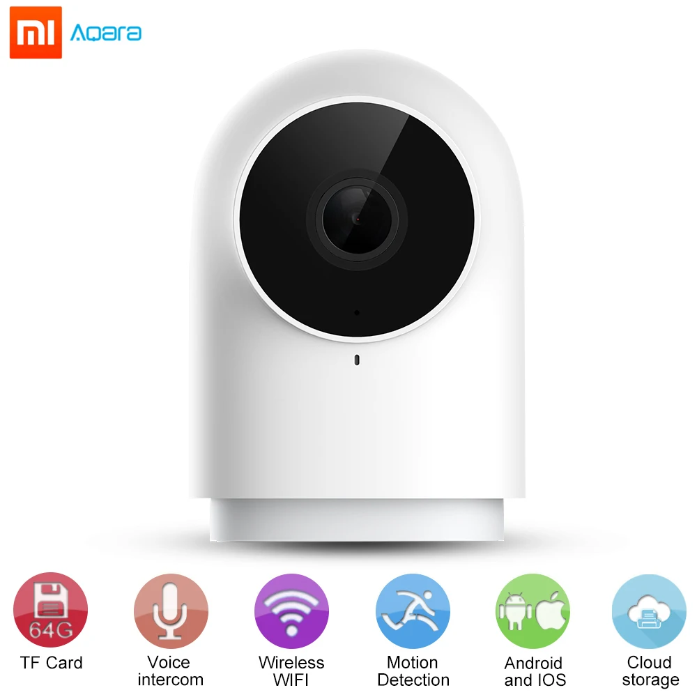 

Original Xiaomi Aqara Smart Camera G2 1080P Gateway Edition Zigbee Linkage Smart Devices IP Wifi Wireless Cloud Home Security