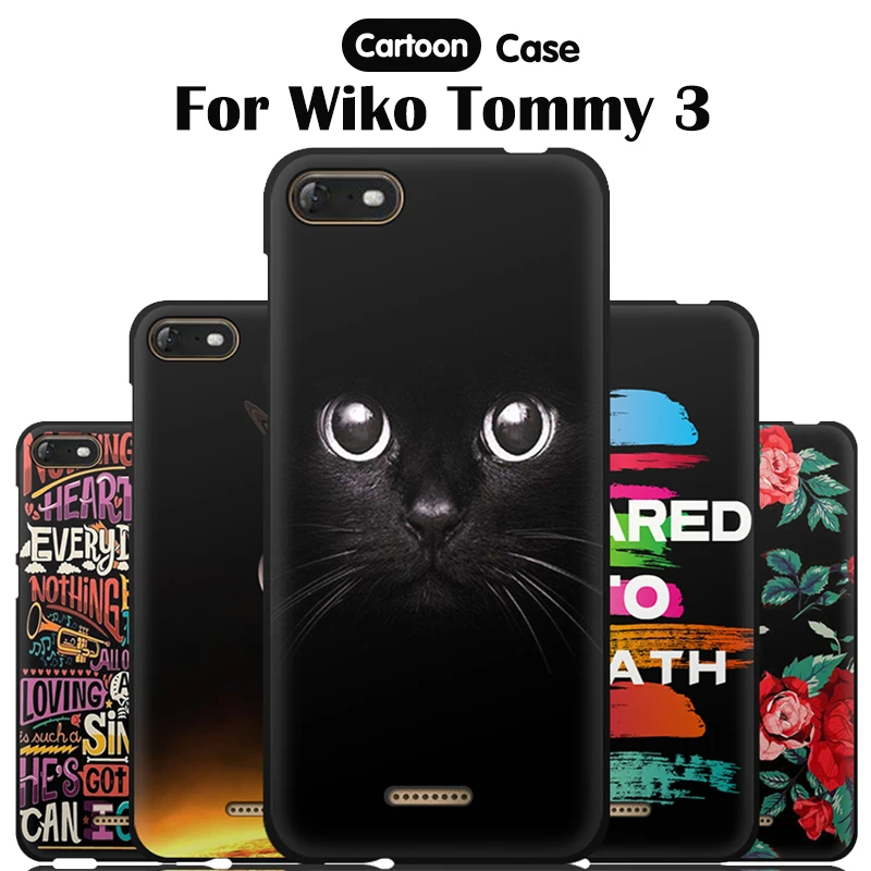 

JURCHEN Case For Wiko Tommy 3 Case Silicone Cute Cartoon 3D Printed Soft TPU Back Cover For Wiko Tommy 3 Toomy3 Phone Case 5.45"