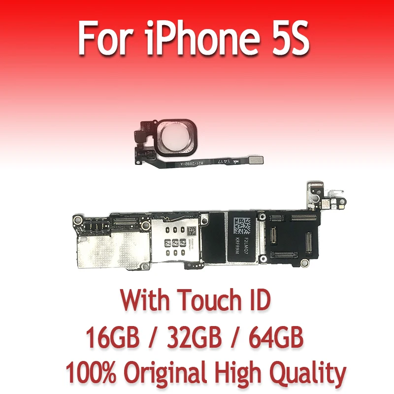 16 ГБ 32 64 оригинальная материнская плата для iPhone 5S с отпечатком пальца сенсорным