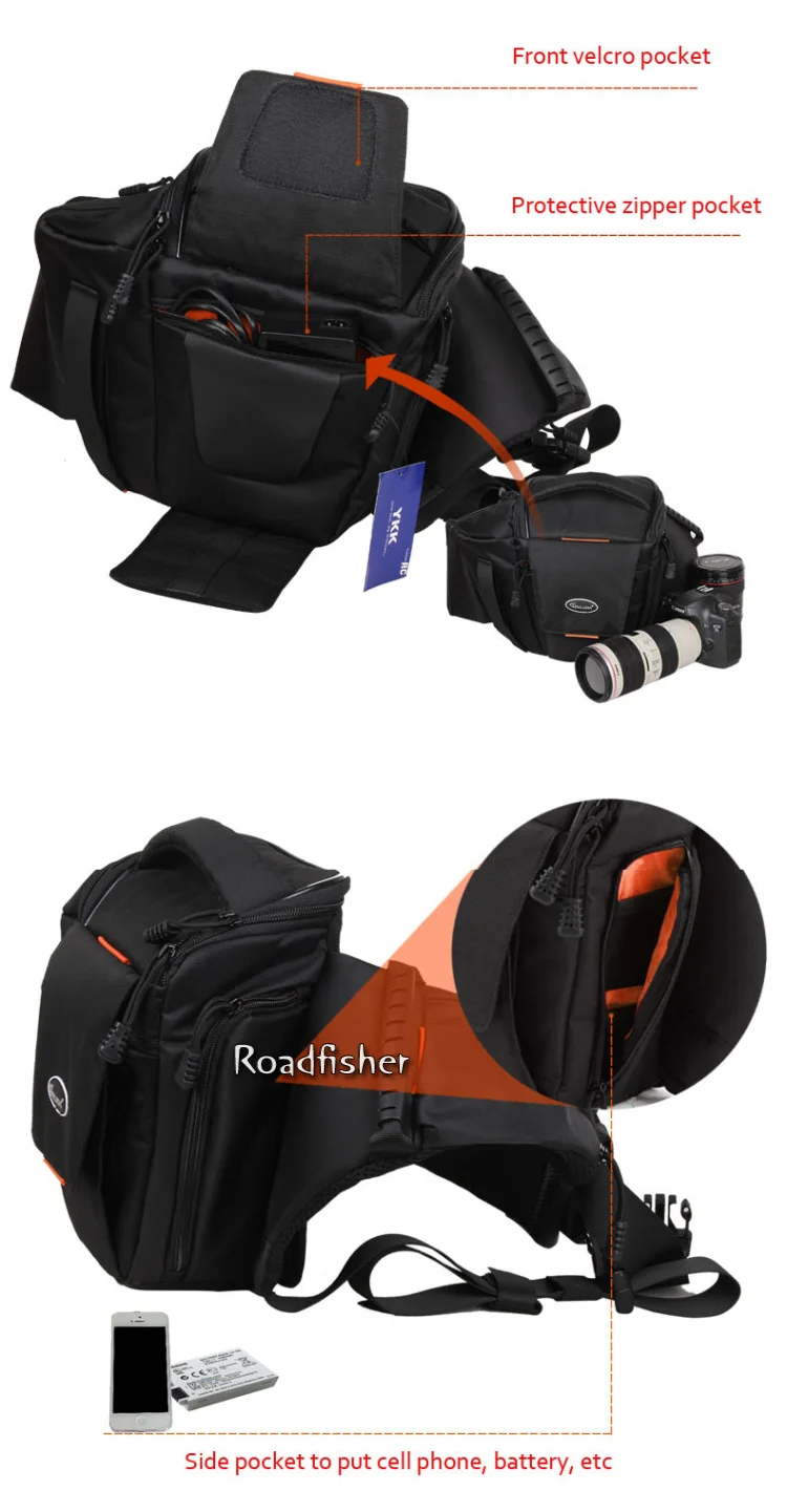 Roadfisher профессиональная Водонепроницаемая уличная камера поясная дорожная сумка рюкзак со вставками подходит для Canon Nikon sony Pentax DSLR Digital SLR