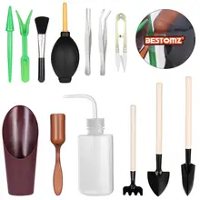 BESTOMZ 13PCS Practical Garden Hand Tools Miniature Planting Gardening Tool Set For Succulent Plants Gardening Bonsai Plants