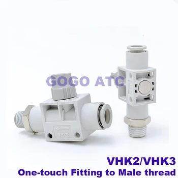 

SMC type Finger Valve VHK Series VHK2 VHK3 With exhaust One-touch fitting to male thread PneumaticSwitching regulator valve