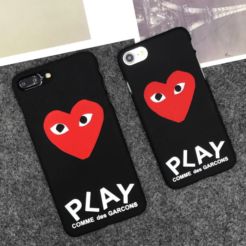 luxury brand cdg play comme des garcons matte protect cases for iphone x 5s se 6s 6 7 plus luxury brand cdg play comme des garcons matte protect cases for iphone x 5s se 6s 6 7 plus