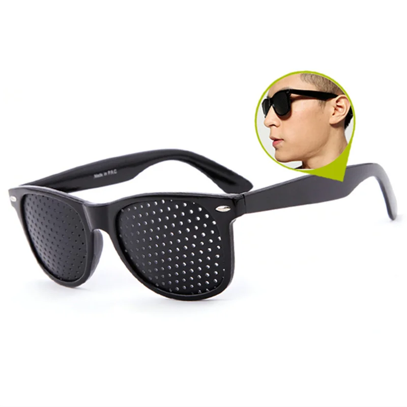 Очки с отверстиями для защиты от усталости, мужские очки с защитой от близорукости, очки для зрения, улучшенные очки с отверстием для глаз, очки для тренировок