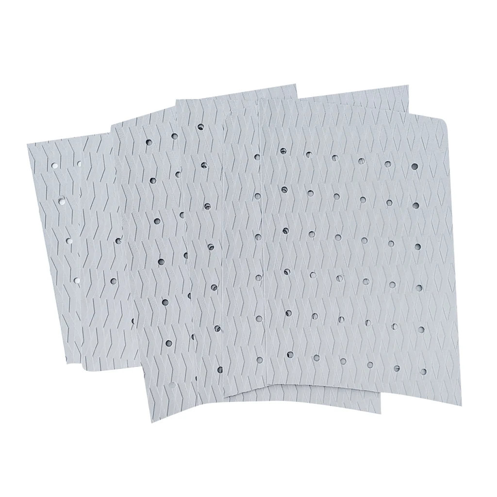 6pcs 3mm Adhesive EVA Traction Pad Tail Deck Pads for Surfboard Longboard Kiteboard Outdoor Water Sports Surfing Deck Grip Mat