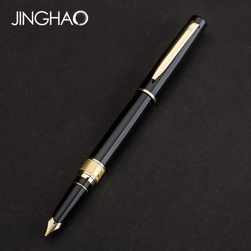 Hero Gold Clip Black Fountain Pen/Rollerball Pen Business Office Gift Stationery Metal Writing Pens for Student School Supplies