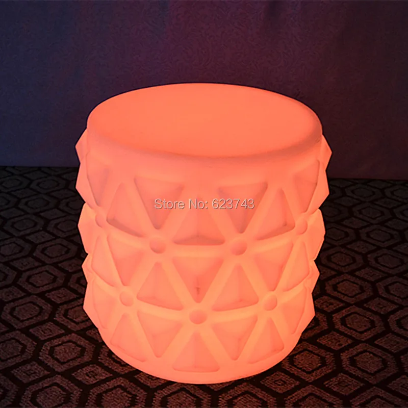 Pineapple style MultiColor Waterproof recharge illuminated PE Modern LED Bar Stool with remote control or Touch Sensor LED Chair