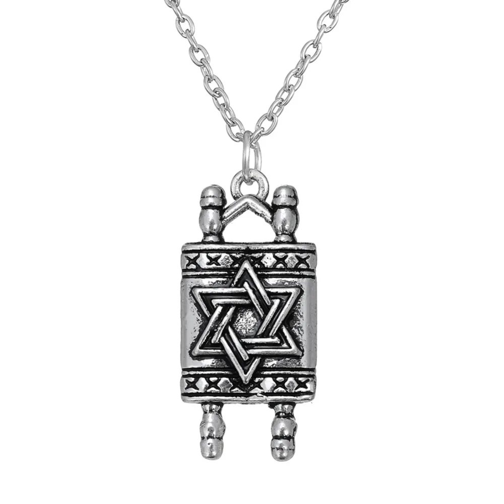 Dawapara Jewish Hebrew Sefer Torah Scroll Religious Men Pendant