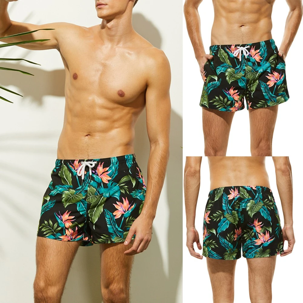 Nouveau chaud mode hommes respirant troncs pantalon fleur maillot de bain  imprimé Shorts de plage mince porter pour homme livraison directe |  AliExpress