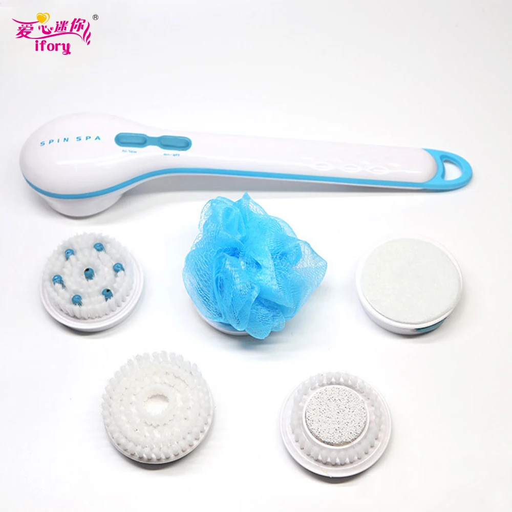 Kaufen Ifory 5 in 1 Elektrische Bad Pinsel Handheld Spin SPA   Reinigung Dusche Massage Pinsel Entlasten Körper Müdigkeit Spa Peeling bad Werkzeug