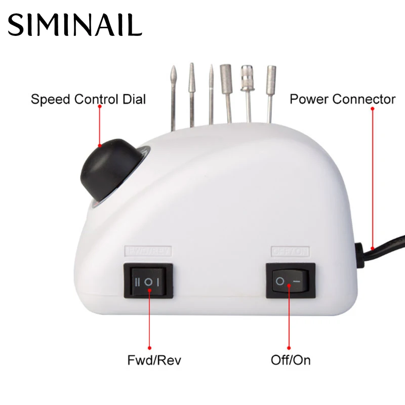 35000 об/мин профессиональный электрический сверлильный станок для ногтей 65 Вт Мощный 210 микромотор маникюрный педикюрный набор пилочка для ногтей Электрический сверлильный набор