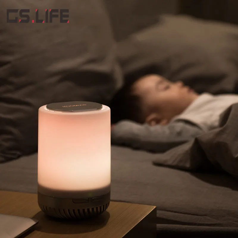 

New Small Desktop Air Purifier HEPA Activated Carbon Air Cleaner USB Colorful Night Light Mute Household Air Freshener