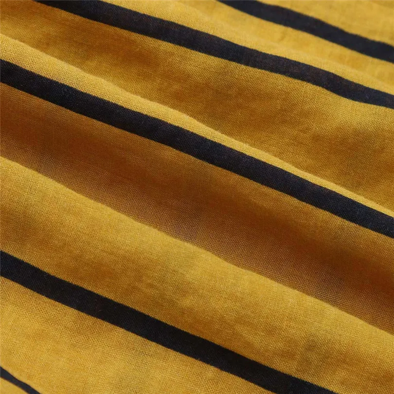   Women Summer 34 Sleeve Casual Brief Fashion Daily Striped Cotton Loose Bohe Long Beach Dress Kaftan Plus Size #4M18 (7)